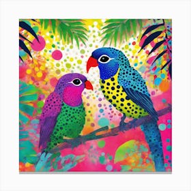 Two Parrots Canvas Print