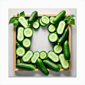 Cucumbers In A Frame 18 Canvas Print