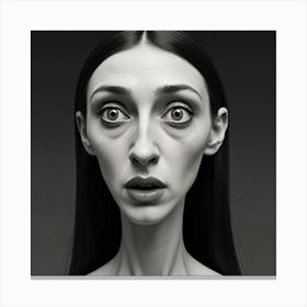 Woman and Long Neck Long Nose Canvas Print