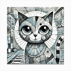 Mica Alley City Cat Canvas Print