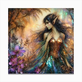 Elf In The Forest Canvas Print