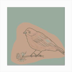 Bird On A Branch Canvas Print