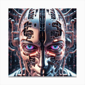 Cyborg Head 23 Canvas Print