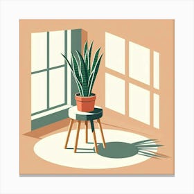 Plant In A Pot 3 Canvas Print