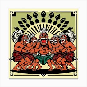 Hakka Dancers - Creative Illustration Canvas Print
