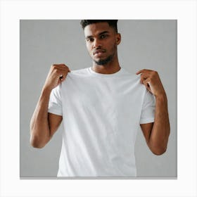 White T - Shirt 15 Canvas Print