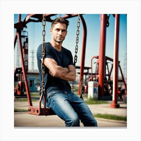 Swinging Man Canvas Print