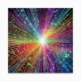 Abstract Colorful Light Burst Canvas Print