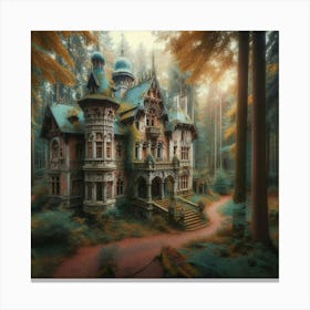 Fairytale House In The Forest Canvas Print