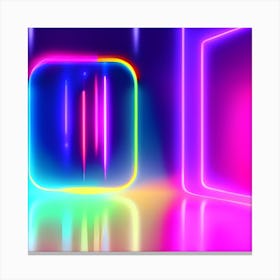 Neon Light Background 2 Canvas Print