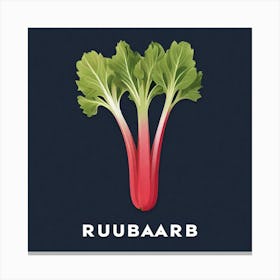 Rhubarb As A Logo (45) Canvas Print