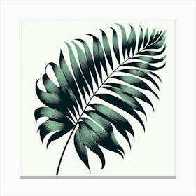 Tropical green palm leaf 5 Canvas Print