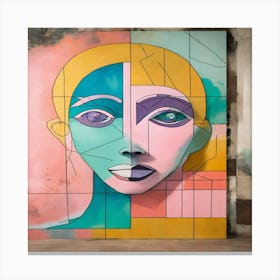 Abstract Of A Woman'S Face Canvas Print