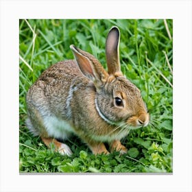 Rabbit In The Grass 7 Canvas Print