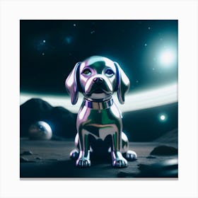 Dog in Space 2 Canvas Print