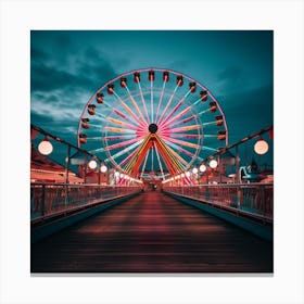 Ferris Wheel At Dusk Canvas Print