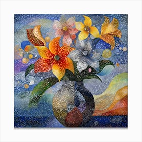 Geometric Flower in Vase # 2 Canvas Print