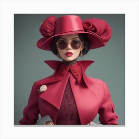 LADY IN RED 4 Canvas Print
