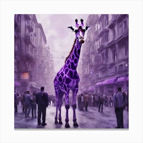 Purple Giraffe 2 Canvas Print