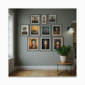 Framed Portraits Canvas Print