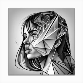 Create An Exquisite Ink Drawing On White Paper Canvas Print