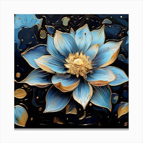 Blue Lotus Flower Canvas Print