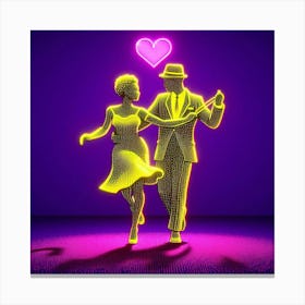 A man and a woman dancing 2 Canvas Print