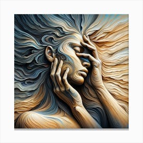 Flowing Dreams - Abstract Woman Art Canvas Print