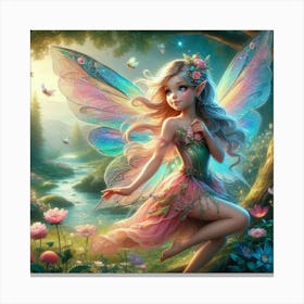 Fairy In The Forest 4 Canvas Print