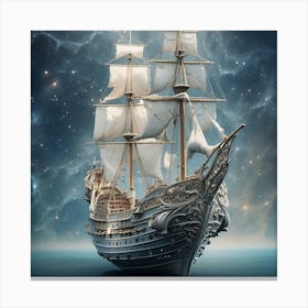 Ship In Space 1 Canvas Print