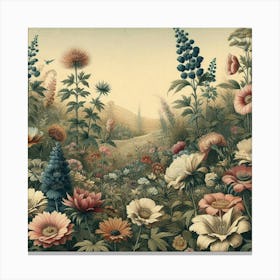 Flowers In The Meadow Canvas Print