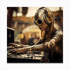 Steampunk Dj 3 Canvas Print