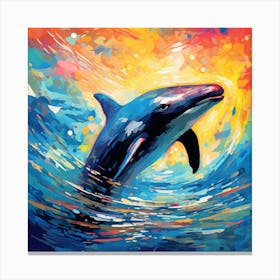 Dolphin Painting 2 Canvas Print