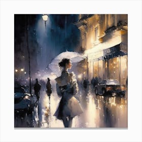Rainy Night Canvas Print