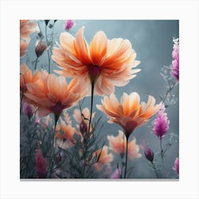 Cosmos Flowers 3 Canvas Print