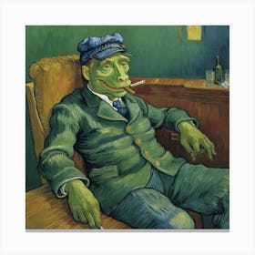 Frog In A Suit Canvas Print