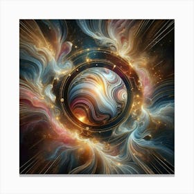 Radiant Mysterious Marble Light: Multicolor marble 6 Canvas Print