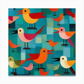 Colorful Birds 3 Canvas Print