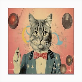 Cat With Balls Canvas Print