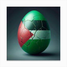 Palestine Flag Easter Egg 1 Canvas Print