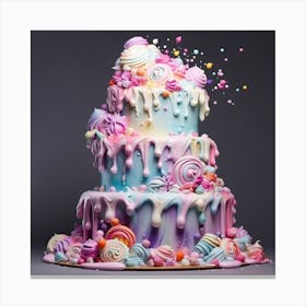 Colorful Cake Canvas Print