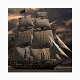 Pirate Ship Sailing Canvas Print