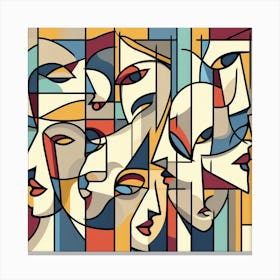 Abstract Of Faces Canvas Print