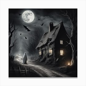 Haunted House 3 Canvas Print