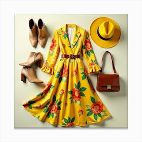 Yellow Floral Dress 7 Toile