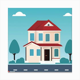 House On The Street Canvas Print