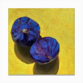 Figs On Yellow Canvas Print
