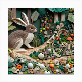 Rabbit In The Woods 1 Canvas Print