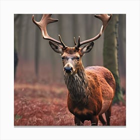 Stag In The Woods Canvas Print