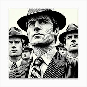 Group Of Men In Suits Canvas Print